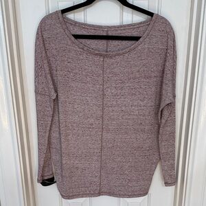 Athleta Maroon Heather Long Sleeve Top